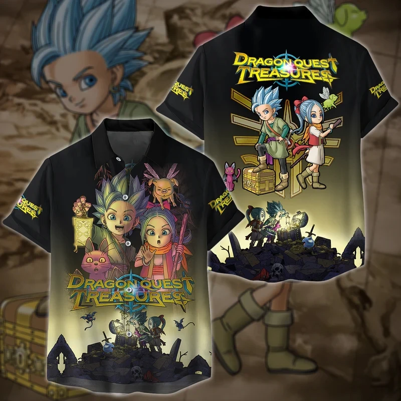 Dragon Quest Treasures Game 3D Printing Shirts Streetwear Men Fashion Oversized Turn Down Collar Short Sleeve Shirt Top Clothing
Dragon Quest Treasures Game 3D Printing Shirts Streetwear Men Fashion Oversized Turn Down Collar Short Sleeve Shirt Top Clothing