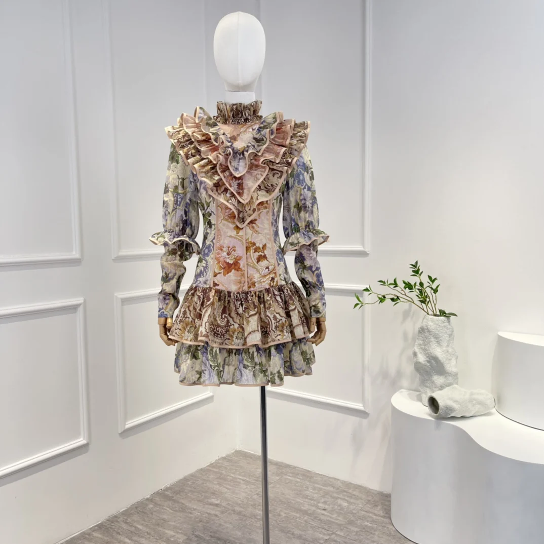 2022 New Arrival Autumn Elegant Ladies Top Quality Flower Print Multi Pleated Vintage Mini Dresses for Women Court Style Clothes
2022 New Arrival Autumn Elegant Ladies Top Quality Flower Print Multi Pleated Vintage Mini Dresses for Women Court Style Clothes