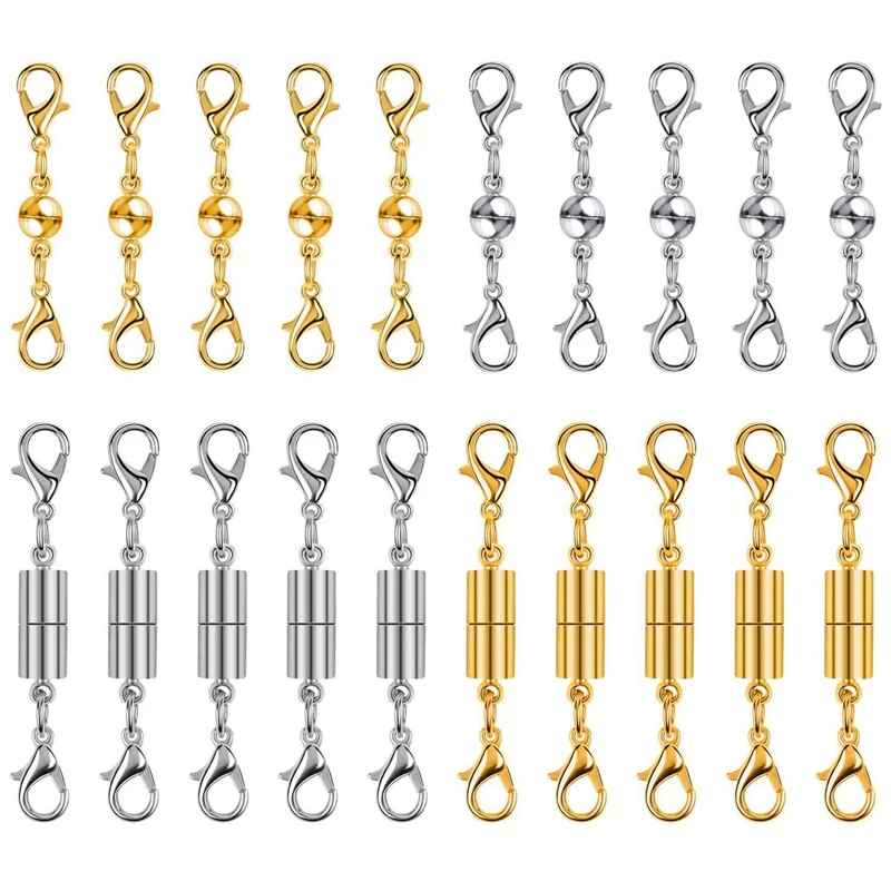 20Pcs Magnetic Clasps For Jewelry, Magnetic Necklace Extender Clasps And Closures For Bracelet And Jewelry Making Supplies
20Pcs Magnetic Clasps For Jewelry, Magnetic Necklace Extender Clasps And Closures For Bracelet And Jewelry Making Supplies