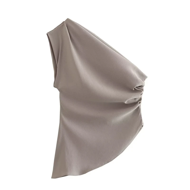 Новинка лета 2023, женская одежда, привлекательный облегающий топ со складками и косым воротником, универсальный модный Асимметричный жилет
Новинка лета 2023, женская одежда, привлекательный облегающий топ со складками и косым воротником, универсальный модный Асимметричный жилет