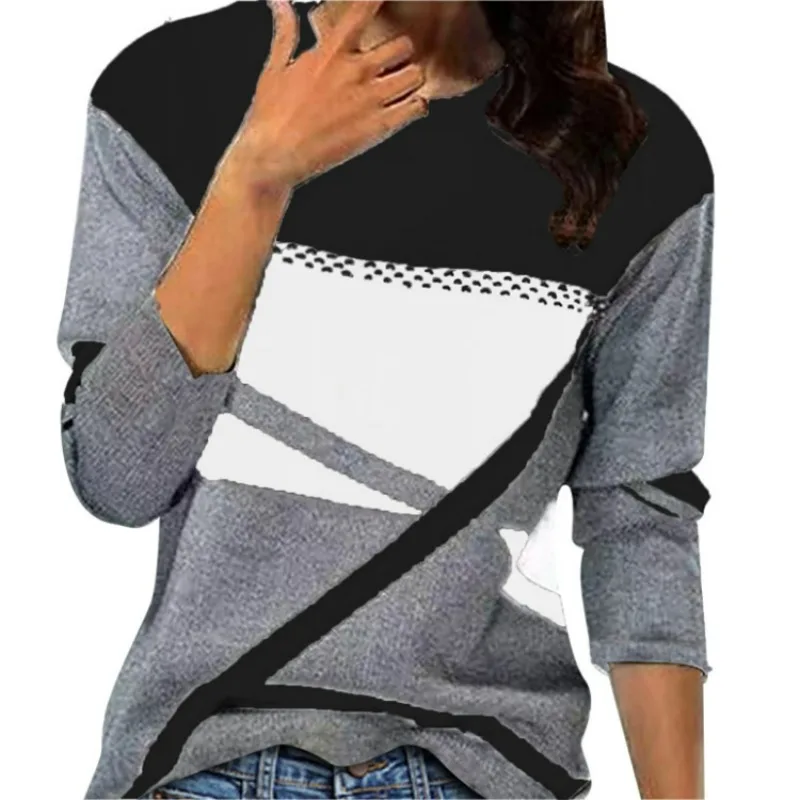 2023 Fashion Contrasting Color T Shirt Women Positioning Printed Round Neck Long Sleeve T-shirt
2023 Fashion Contrasting Color T Shirt Women Positioning Printed Round Neck Long Sleeve T-shirt