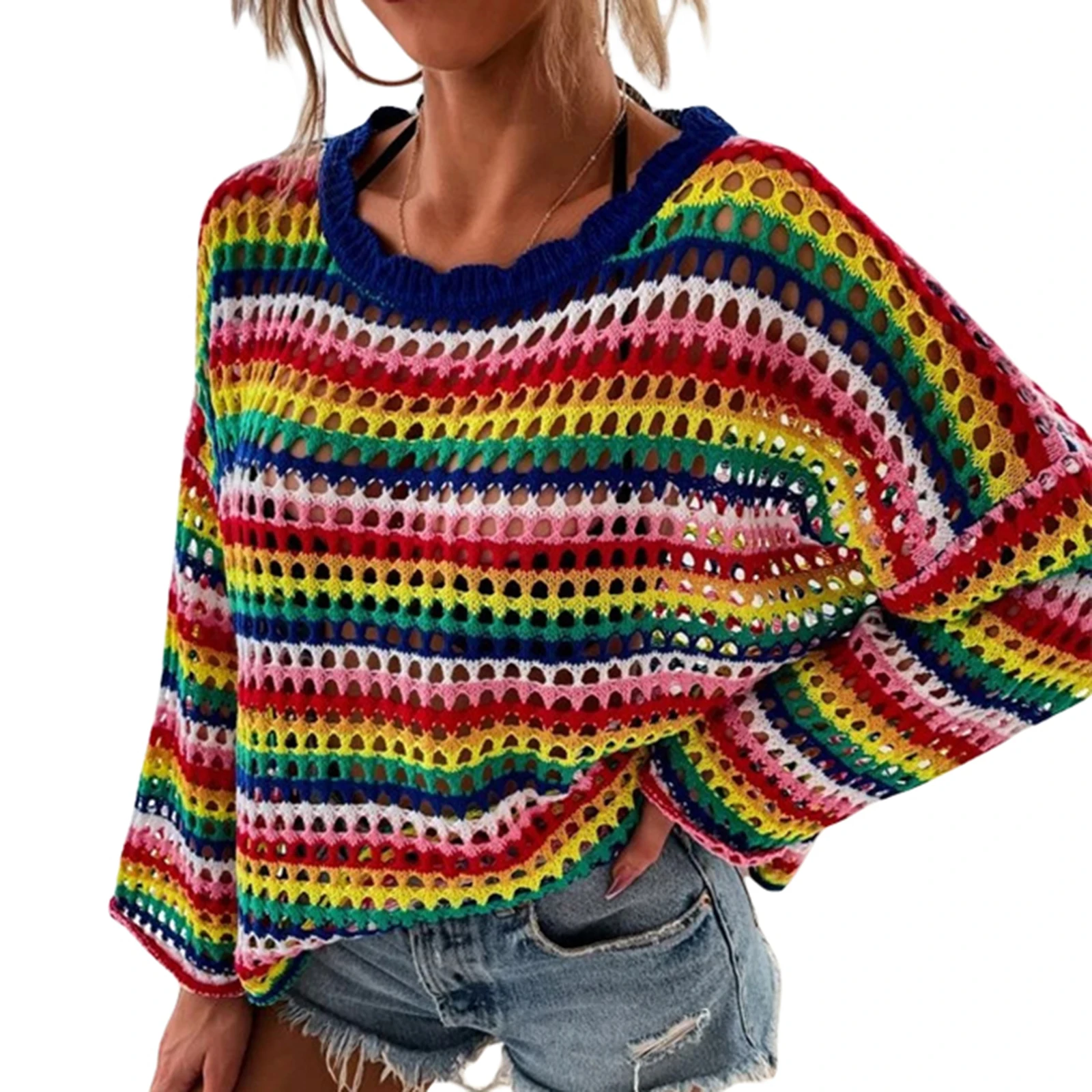 Women's Spring Autumn Knitted Pullover Long Sleeve O Neck Hollow Striped Knitwear Loose Warm Shirt Tops Pullovers Streetwear
Women's Spring Autumn Knitted Pullover Long Sleeve O Neck Hollow Striped Knitwear Loose Warm Shirt Tops Pullovers Streetwear