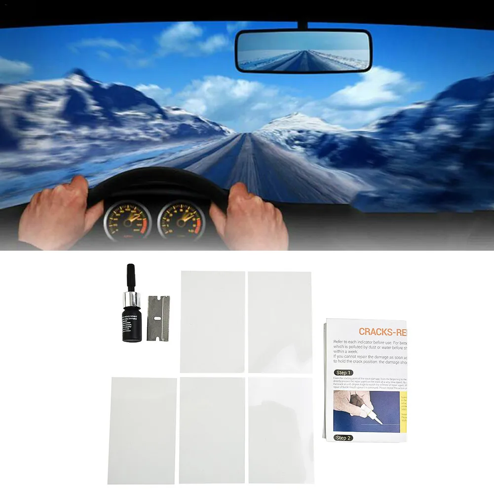 

Car Windshield Windscreen Glass Repair Resin Kit Auto Vehicle Casement Fix Tool 3ML Repair Resin Repair Various Types Of Damage
