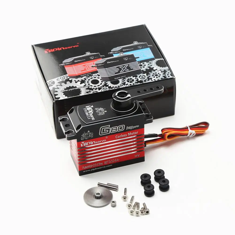 G80 80kg Super Torque Digital Servo With Metal Arm For 1:5 1:6 Traxxas Arrma Kraton Baja Rc Car Parts/robot / Boat/helicopter
G80 80kg Super Torque Digital Servo With Metal Arm For 1:5 1:6 Traxxas Arrma Kraton Baja Rc Car Parts/robot / Boat/helicopter