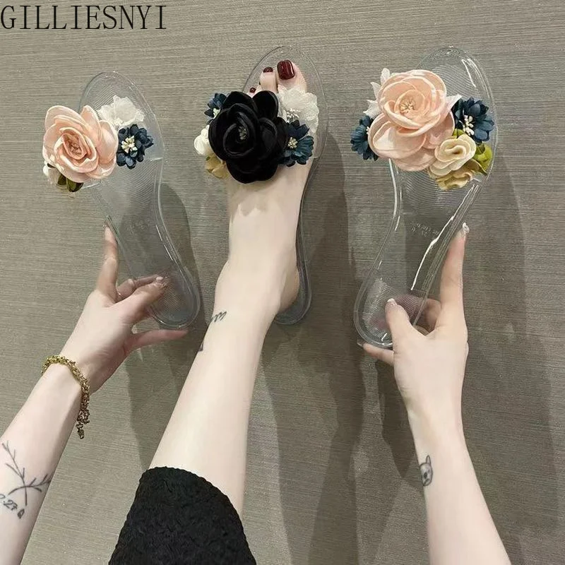 Fashion Summer Slippers Women Transparent Sole Flower Decorate Slippers for Woman Comfortable Antiskid Luxury Women Shoes 2022
Fashion Summer Slippers Women Transparent Sole Flower Decorate Slippers for Woman Comfortable Antiskid Luxury Women Shoes 2022