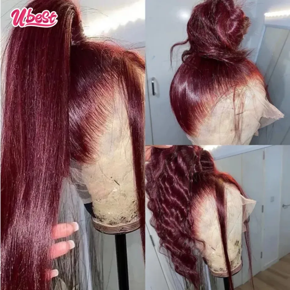 360 Burgundy Human Hair Lace Front Wigs for Black Women Full 360 HD Transparent Stright Lace Front Wigs Human Hair Pre plucked
360 Burgundy Human Hair Lace Front Wigs for Black Women Full 360 HD Transparent Stright Lace Front Wigs Human Hair Pre plucked