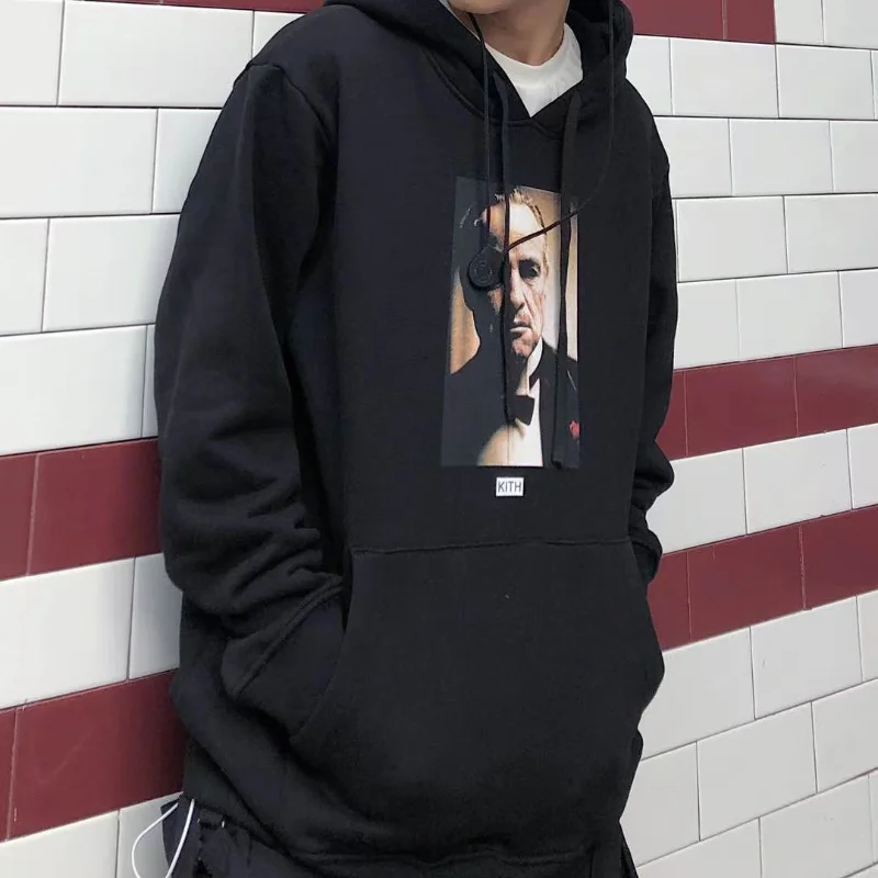 KITH Godfather Hooded Sweatshirts Gangster Movie Men Women Fleece Pullover
KITH Godfather Hooded Sweatshirts Gangster Movie Men Women Fleece Pullover