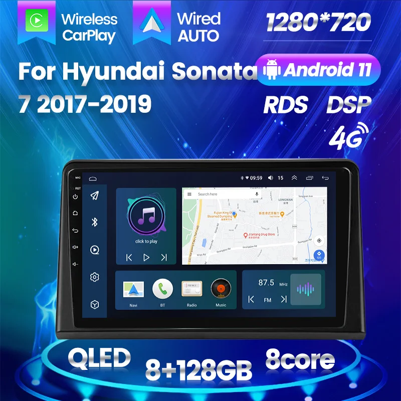 Автомагнитола на Android 11 для Hyundai Sonata 7 LF 2017 - 2019 QLED IPS Carplay видеоплеер 8 ядер GPS навигация 8G 128G без DVD
Автомагнитола на Android 11 для Hyundai Sonata 7 LF 2017 - 2019 QLED IPS Carplay видеоплеер 8 ядер GPS навигация 8G 128G без DVD
