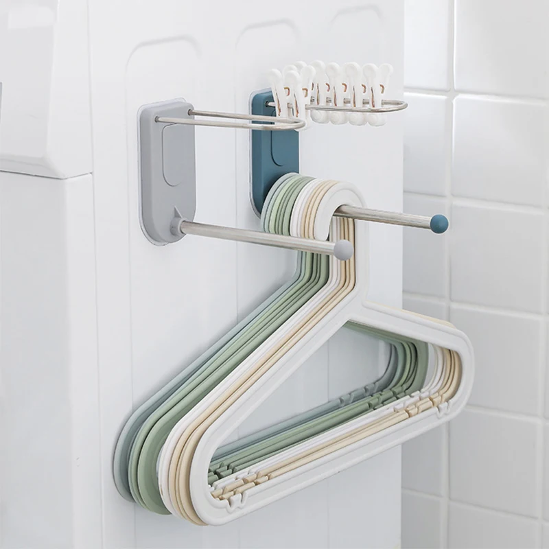 Wall Mounted Clothes Hanger Organizer Rack 2 Layer Stainless Steel Adhesive Storage Holder Stacker Stainless Steel Storage Rack 
Wall Mounted Clothes Hanger Organizer Rack 2 Layer Stainless Steel Adhesive Storage Holder Stacker Stainless Steel Storage Rack