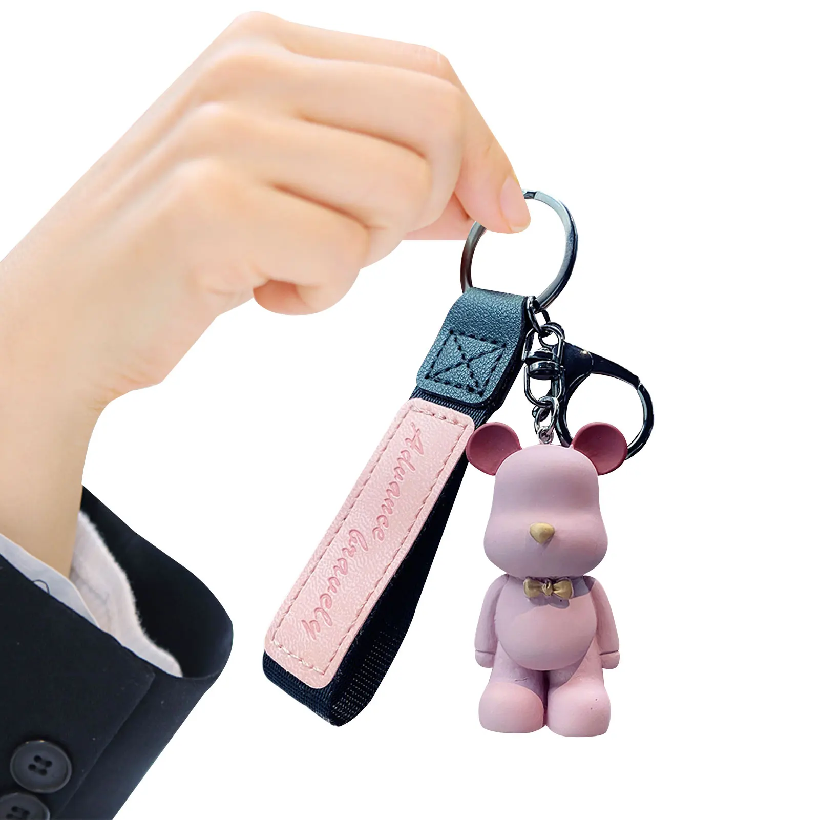 Trendy Bow Tie Bear Key Chain Creative Leather Lanyard Animal Bow Tie Key ChainCute Bag Charms Keyring Resin Doll Key Chain For
Trendy Bow Tie Bear Key Chain Creative Leather Lanyard Animal Bow Tie Key ChainCute Bag Charms Keyring Resin Doll Key Chain For