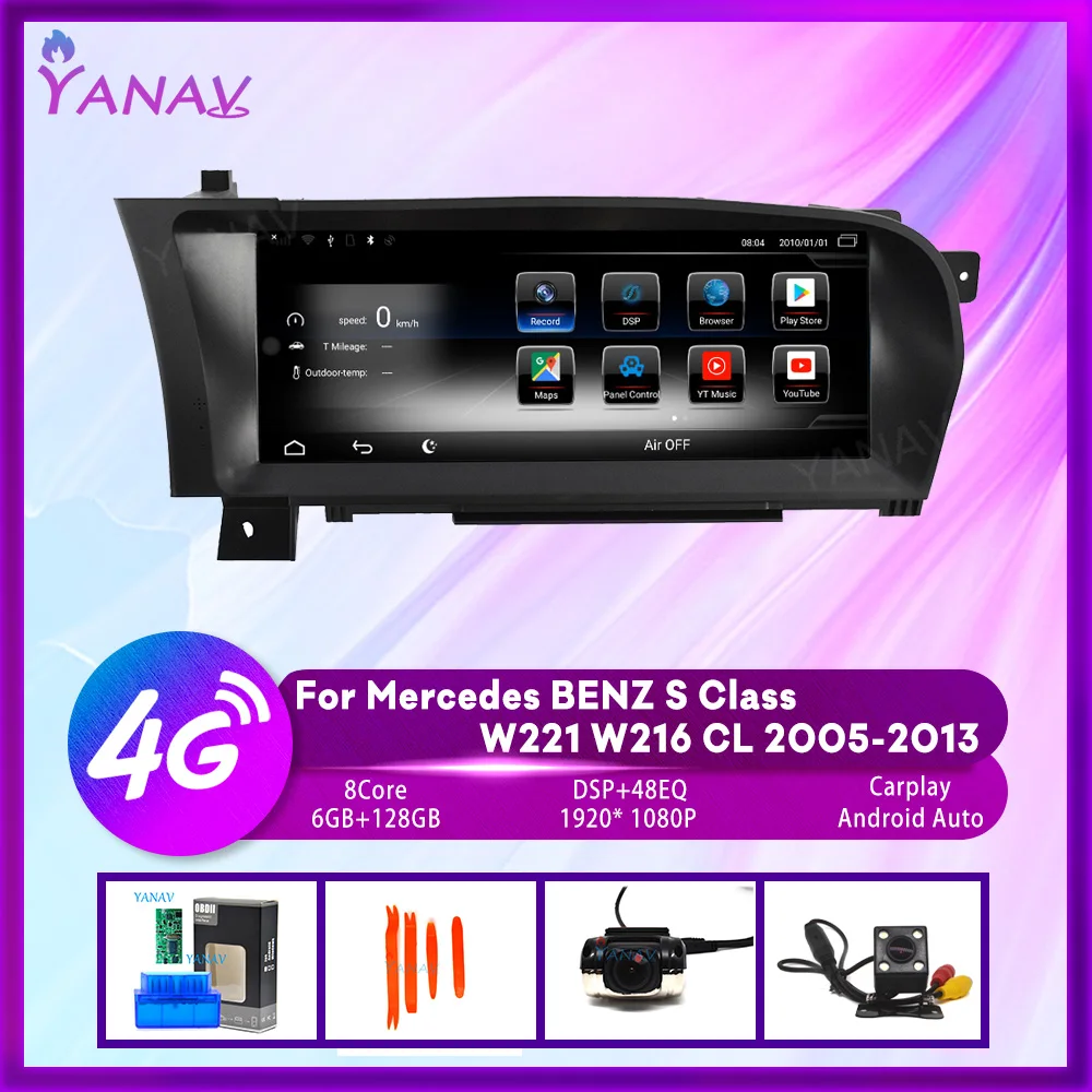 Android 10 128G Car Radio For Mercedes BENZ S Class W221 W216 CL 2005-2013 4G LTE DVD Auto Multimedia Player GPS Navigation
Android 10 128G Car Radio For Mercedes BENZ S Class W221 W216 CL 2005-2013 4G LTE DVD Auto Multimedia Player GPS Navigation