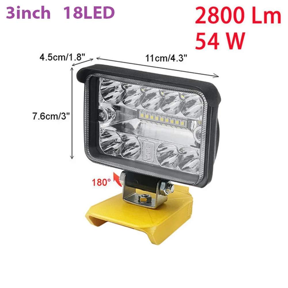 1PC 18/34/48/57 LED Work Light Suitable For Milwaukee 20V MAX XR M18 Li-Ion Battery 2280LM Lithium Batteries Outdoor Tools
1PC 18/34/48/57 LED Work Light Suitable For Milwaukee 20V MAX XR M18 Li-Ion Battery 2280LM Lithium Batteries Outdoor Tools