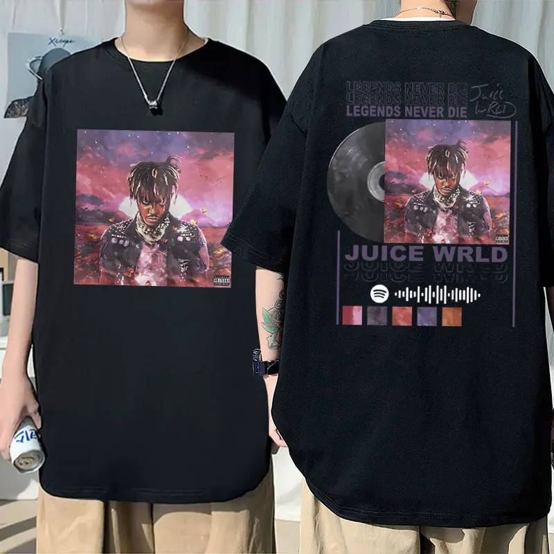 

Rapper Juice Wrld Legends Never Die Album Graphic T-shirts Men Hip Hop Fashion Oversized T Shirt Unisex Rap Streetwear Male Tops