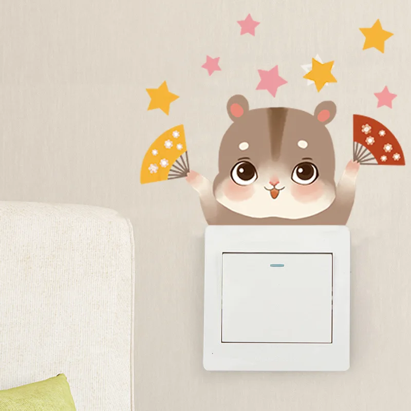 Cartoon Hamster Wall Stickers Creative Switch Socket Beautification Decorative Self-Adhesive Wall Stickers Diy Switch Stickers
Cartoon Hamster Wall Stickers Creative Switch Socket Beautification Decorative Self-Adhesive Wall Stickers Diy Switch Stickers