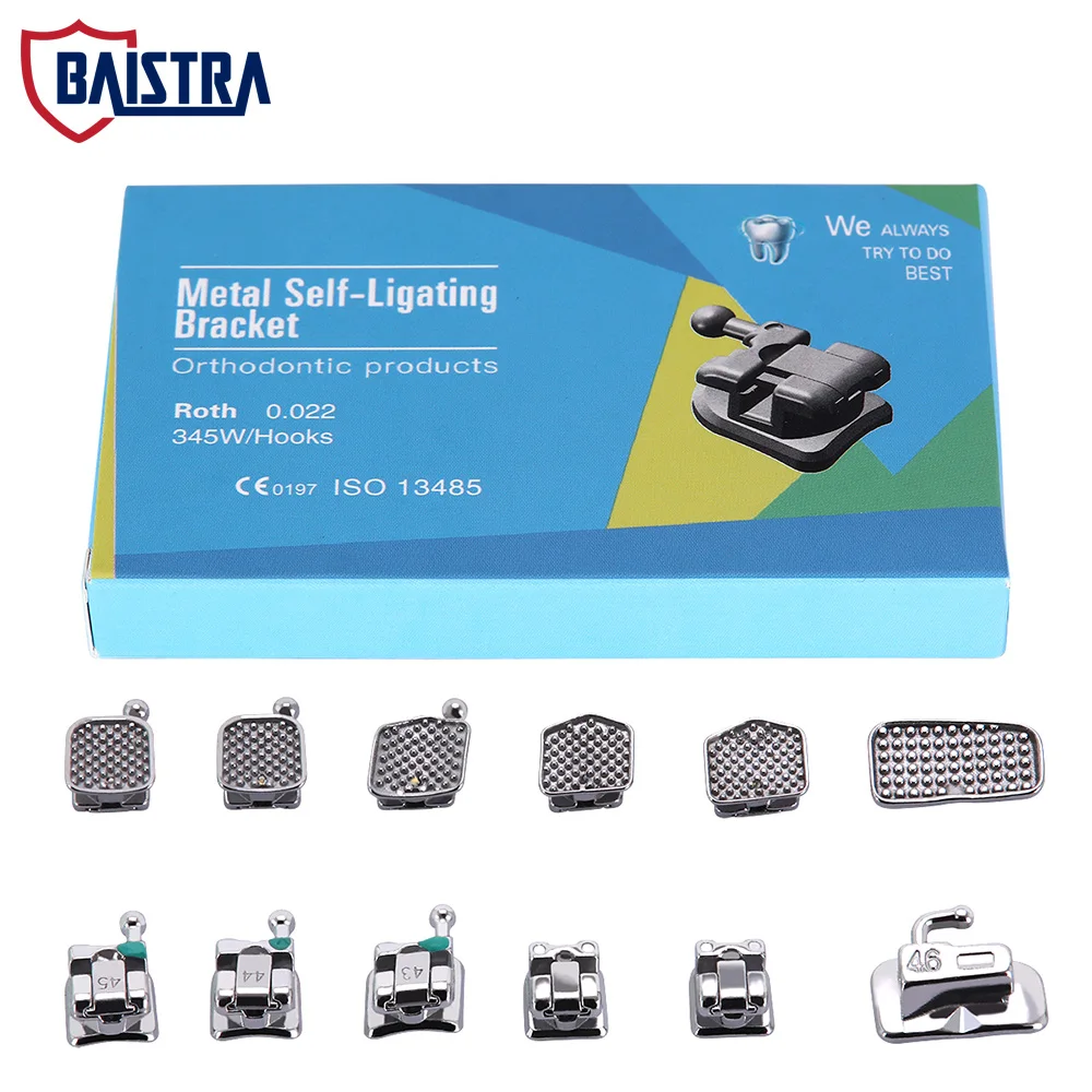 24Pcs/Kit Dental Orthodontic Self-ligating Brackets Braces with Molar Buccal Tubes Dentistry Roth/MBT.022 Hook 345 MIM Monoblock
24Pcs/Kit Dental Orthodontic Self-ligating Brackets Braces with Molar Buccal Tubes Dentistry Roth/MBT.022 Hook 345 MIM Monoblock