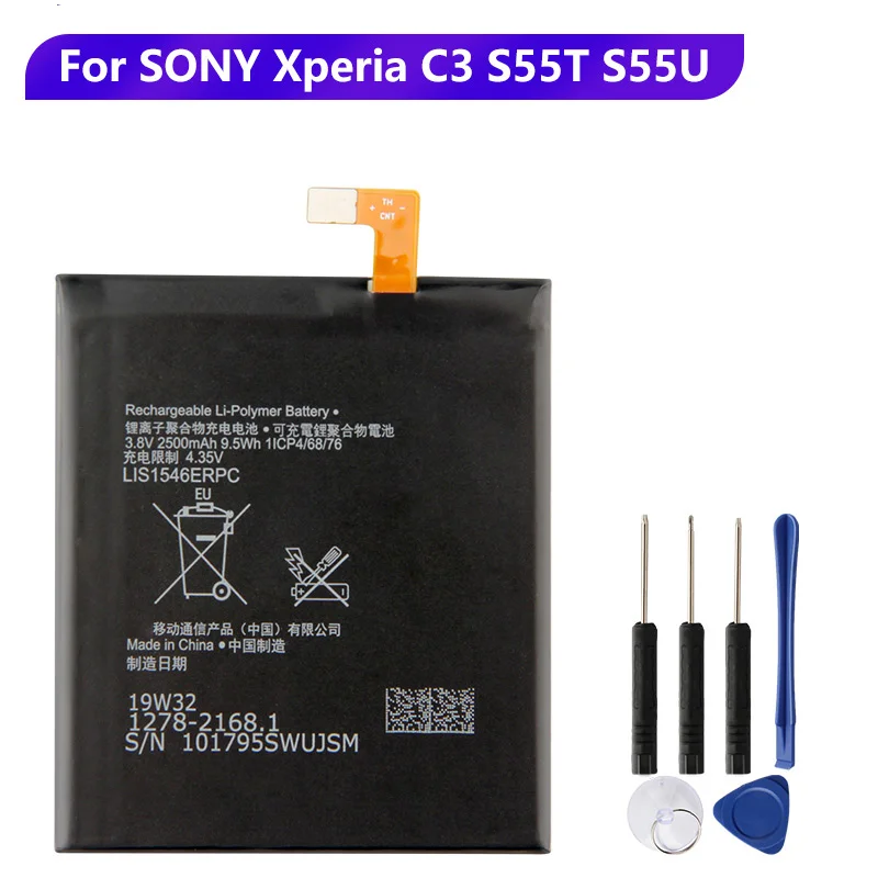 Сменный аккумулятор LIS1546ERPC для SONY Xperia C3 S55U S55T, аккумуляторная батарея для телефона 2500 мАч
Сменный аккумулятор LIS1546ERPC для SONY Xperia C3 S55U S55T, аккумуляторная батарея для телефона 2500 мАч