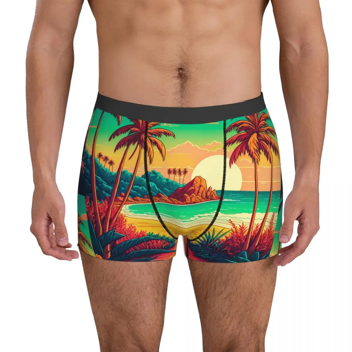 Colorful Tropical Underwear Beach Landscape Comfortable Panties Printed Boxer Brief Pouch Men Plus Size Boxer Shorts
Colorful Tropical Underwear Beach Landscape Comfortable Panties Printed Boxer Brief Pouch Men Plus Size Boxer Shorts
