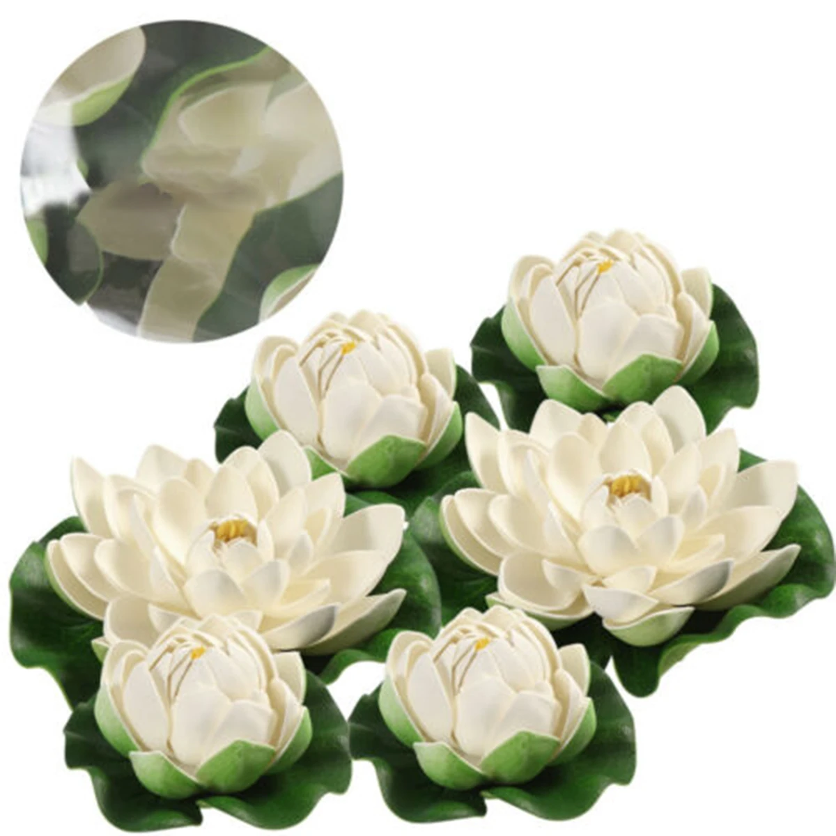 6pcs/set White Artificial Lotus Plastic Floating Plants Water Lily Fake Lotus Flower Leaf Pond Gardens Home Fish Tank Decor
6pcs/set White Artificial Lotus Plastic Floating Plants Water Lily Fake Lotus Flower Leaf Pond Gardens Home Fish Tank Decor