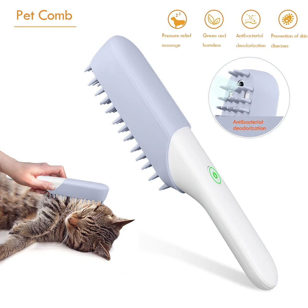 1pc Pet Sterilization Comb Massage Portable Deodorant Silicone Handle Dog Cat Grooming Pet Fur Cleaning Brush Tool
1pc Pet Sterilization Comb Massage Portable Deodorant Silicone Handle Dog Cat Grooming Pet Fur Cleaning Brush Tool