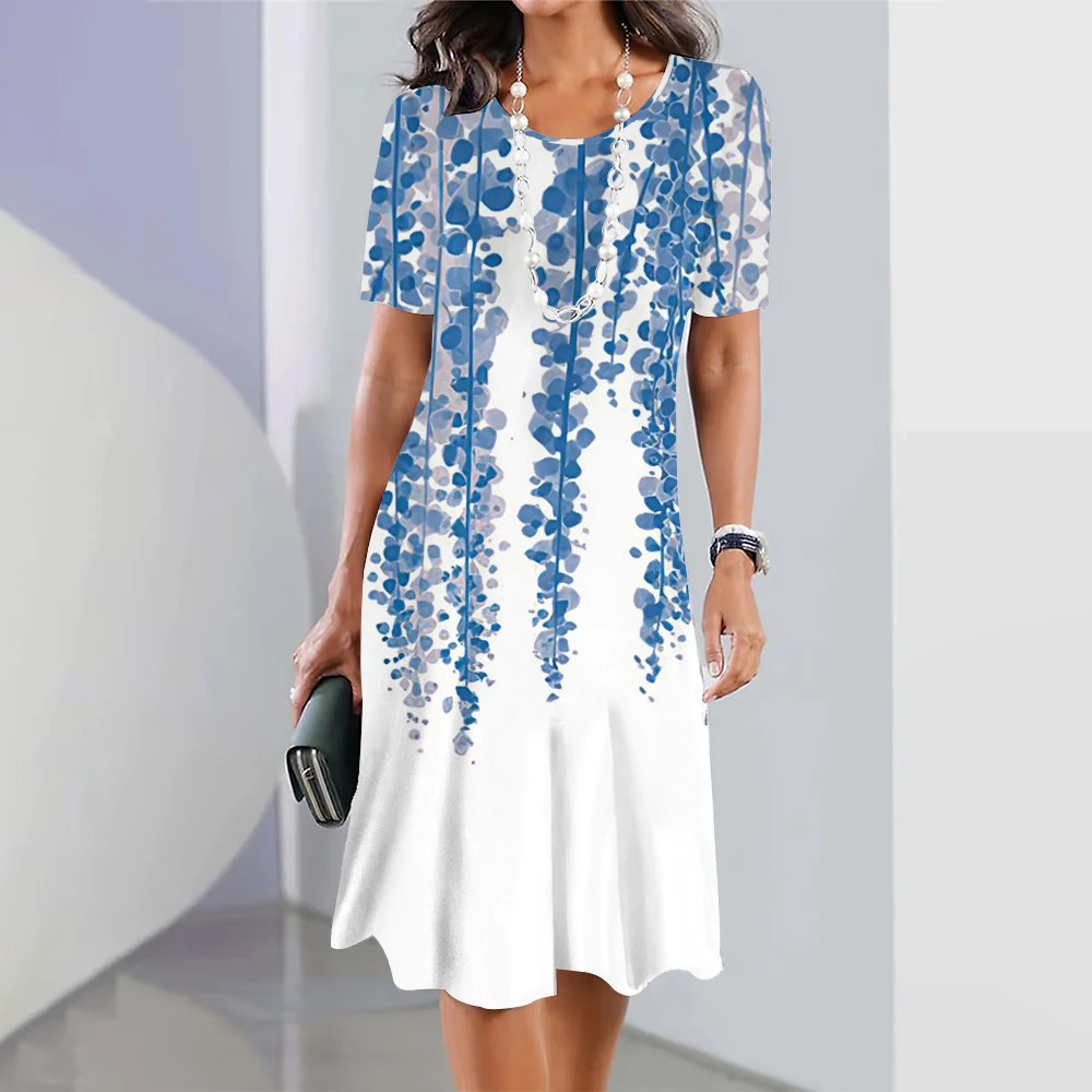 Fashion Women'S Dresses 3d Floral Printed Short Sleeve Clothing Elegant Loose A-Line Skirt Summer Lady Large Size Vacation Dress
Fashion Women'S Dresses 3d Floral Printed Short Sleeve Clothing Elegant Loose A-Line Skirt Summer Lady Large Size Vacation Dress