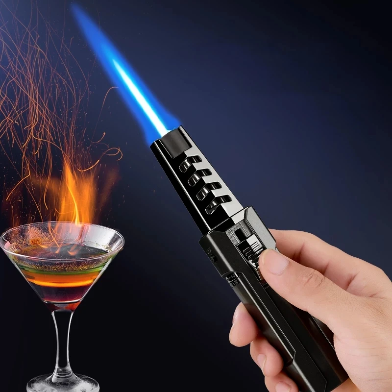 Windproof Kitchen Spray Gun Cigar Torch Lighter Metal 1300C Strong Turbo Jet Flame Outdoor BBQ Fire Starter Butane Gas Lighter
Windproof Kitchen Spray Gun Cigar Torch Lighter Metal 1300C Strong Turbo Jet Flame Outdoor BBQ Fire Starter Butane Gas Lighter