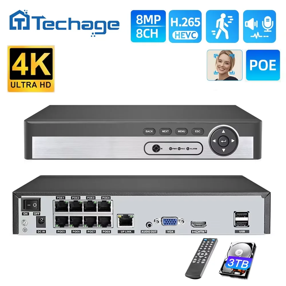 Видеорегистратор Techage XM-6108K 8CH 4K PoE
Видеорегистратор Techage XM-6108K 8CH 4K PoE