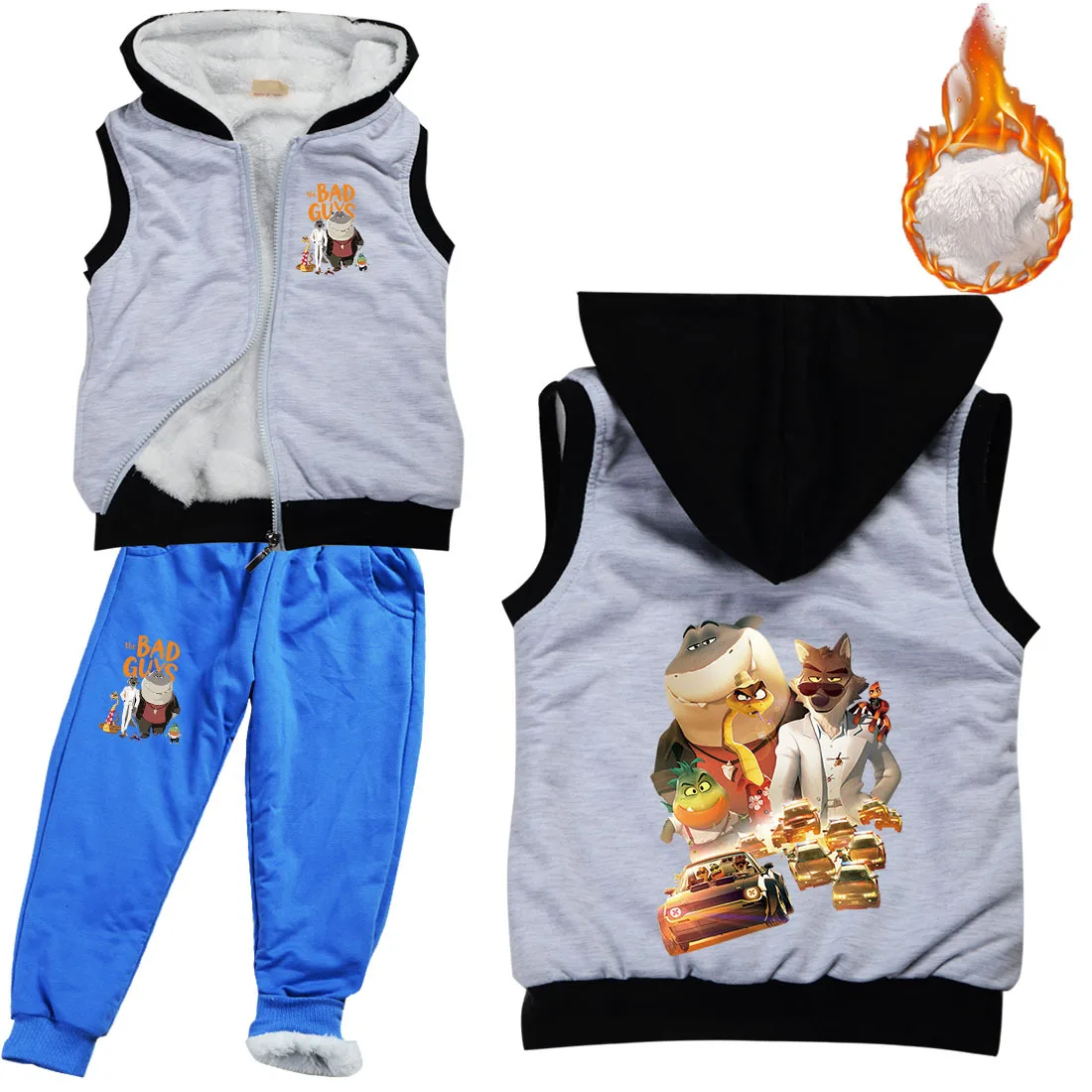 Kids The Bad Guys Clothing Boys Thicken Hooded Zipper Jackets+Pants 2pcs Set Children Winter Warm Clothes Toddler Girls Outfits
Kids The Bad Guys Clothing Boys Thicken Hooded Zipper Jackets+Pants 2pcs Set Children Winter Warm Clothes Toddler Girls Outfits