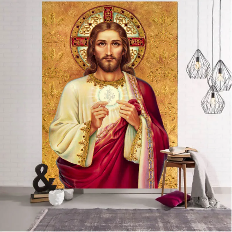 Jesus Christ Tapestry Middle Ages Retro Style Boho Home Virgin Mary Abstract Beach Mat Yoga Christmas Decorations Wholesale
Jesus Christ Tapestry Middle Ages Retro Style Boho Home Virgin Mary Abstract Beach Mat Yoga Christmas Decorations Wholesale