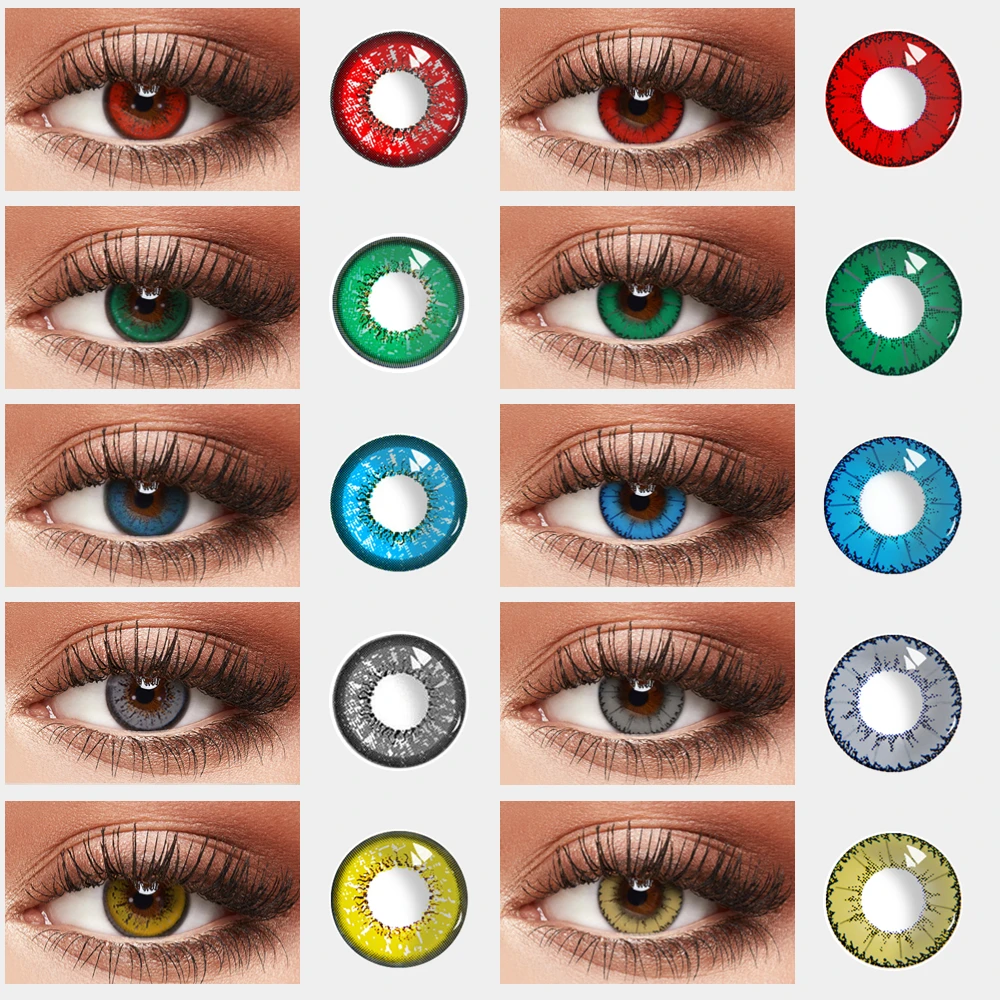 Visual Click Color Contact Lenses for Eyes Anime Cosplay Colored Lenses Blue Red Multicolored Lenses Contact Lens Beauty Pupils
Visual Click Color Contact Lenses for Eyes Anime Cosplay Colored Lenses Blue Red Multicolored Lenses Contact Lens Beauty Pupils