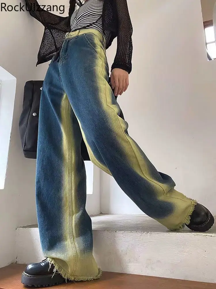 Tie Dye Contrast Gradient Burr Jeans Denim Pant Women Harajuku Streetwear Boyfriend loose straight y2k kpop rockulzzang clothing
Tie Dye Contrast Gradient Burr Jeans Denim Pant Women Harajuku Streetwear Boyfriend loose straight y2k kpop rockulzzang clothing