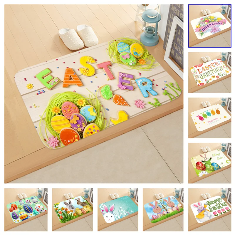 Coloful Happy Easter Floor Mat Cartoon Rabbit Bunny Easter Eggs Door Mats Easter Decoration for Home Living Room 40*60cm
Coloful Happy Easter Floor Mat Cartoon Rabbit Bunny Easter Eggs Door Mats Easter Decoration for Home Living Room 40*60cm
