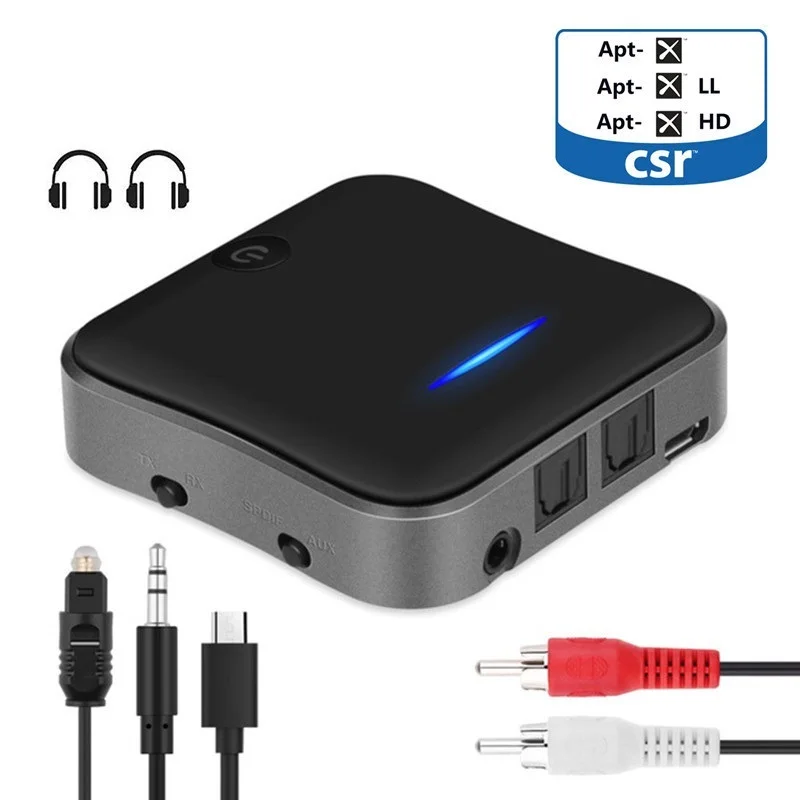 B19 AptX HD Low Latency Bluetooth 5.0 Audio Transmitter Receiver Music CSR8675 TV PC Wireless Adapter RCA/SPDIF/3.5mm Aux Jack
B19 AptX HD Low Latency Bluetooth 5.0 Audio Transmitter Receiver Music CSR8675 TV PC Wireless Adapter RCA/SPDIF/3.5mm Aux Jack