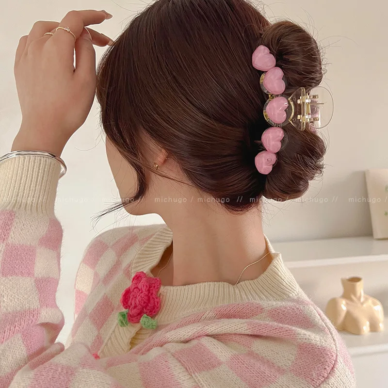 Ruoshui Woman Cute Pink Love Design Hair Claws Fashion Hair Clips Girls Washing Face Hair Accessories Hairpins Female Hairgrip
Ruoshui Woman Cute Pink Love Design Hair Claws Fashion Hair Clips Girls Washing Face Hair Accessories Hairpins Female Hairgrip
