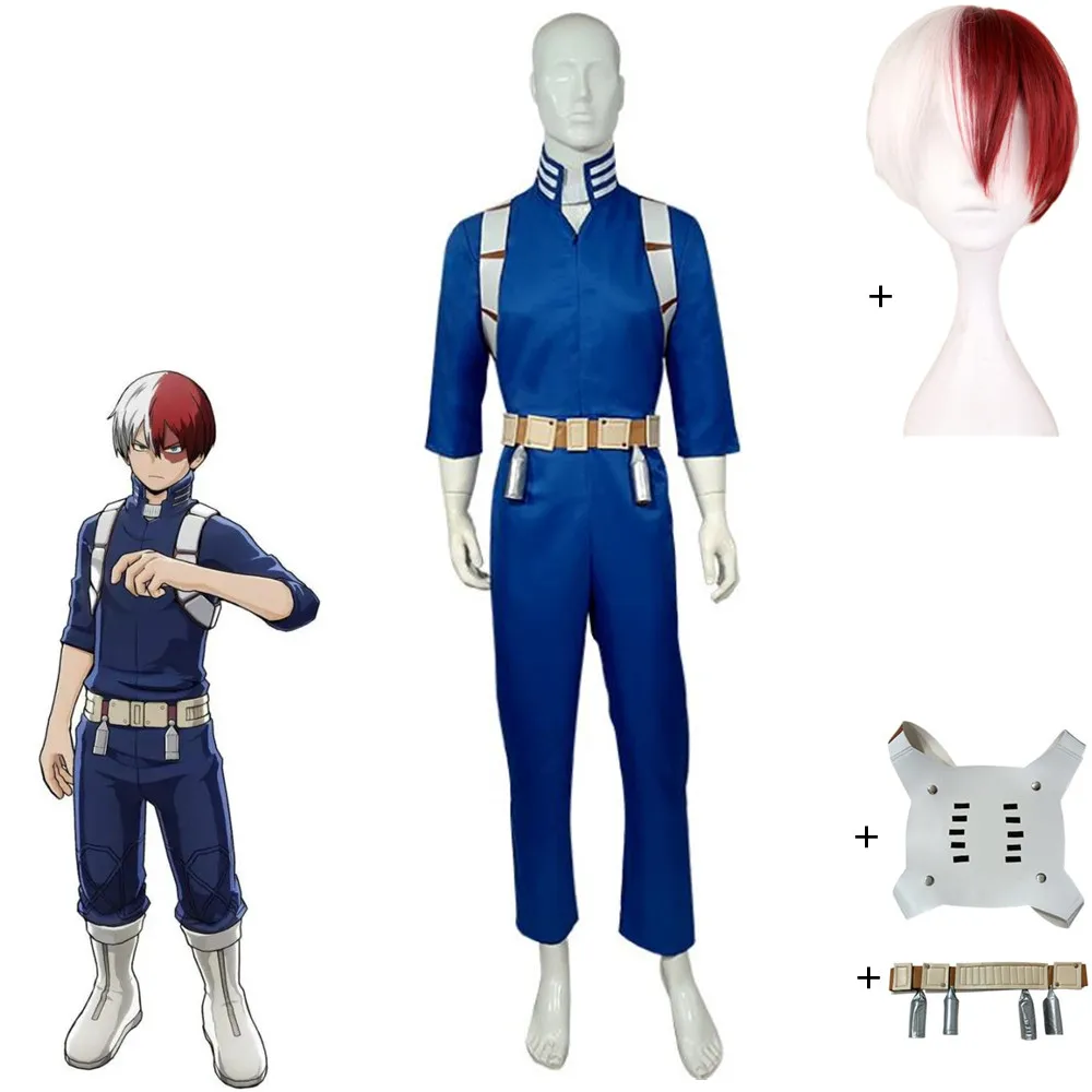 Todoroki Shoto Cosplay Costume Anime Boku No My Hero Academia Adult Clothes Halloween Carnival Party Blue Jumpsuit Red White Wig
Todoroki Shoto Cosplay Costume Anime Boku No My Hero Academia Adult Clothes Halloween Carnival Party Blue Jumpsuit Red White Wig