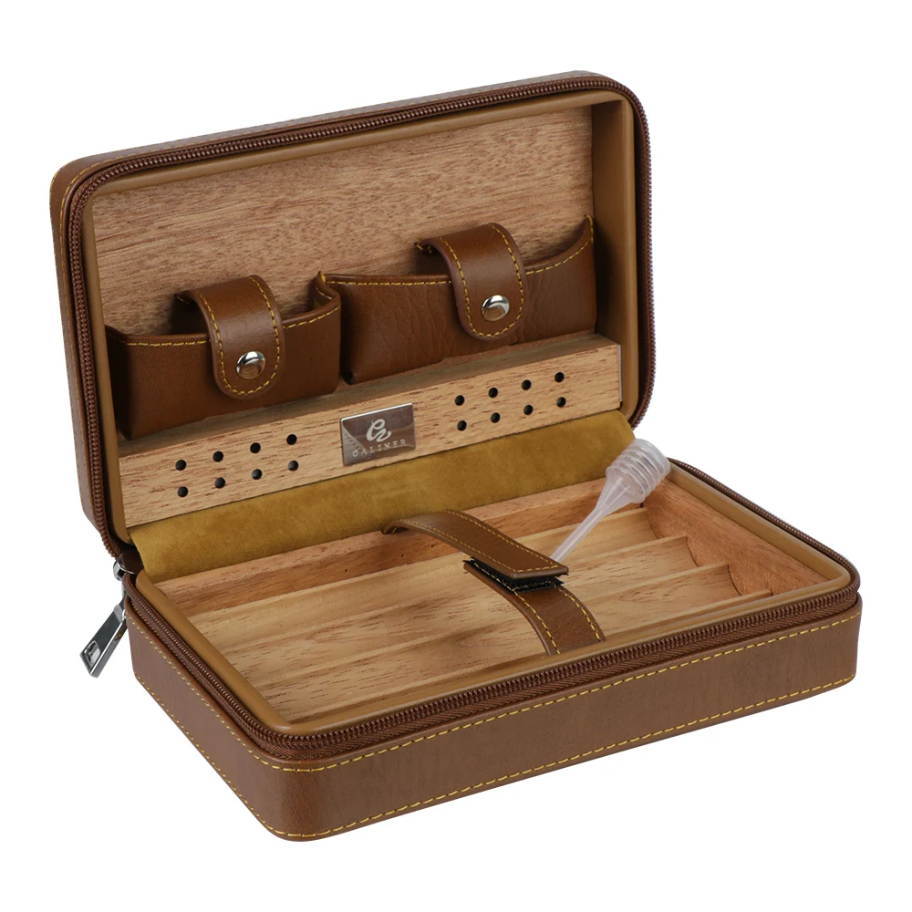 4 Cigars Box Humidor Humidifier PU Leather Cigar Case Storage Cedar Wood Cigar Humidor Box Gift For Boy Friend Father
4 Cigars Box Humidor Humidifier PU Leather Cigar Case Storage Cedar Wood Cigar Humidor Box Gift For Boy Friend Father