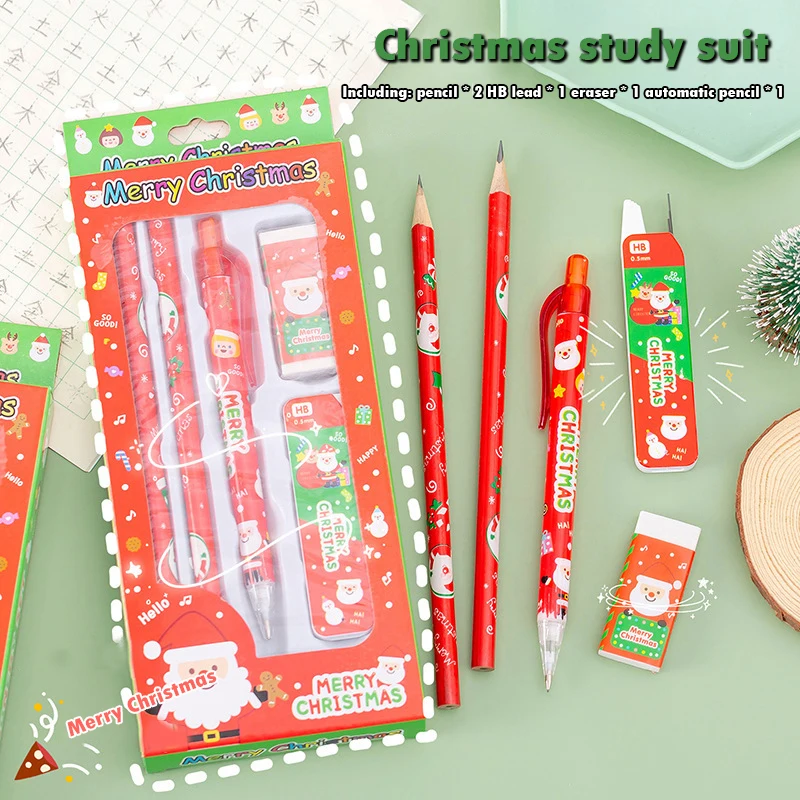 1Set New Creative Christmas Five-piece Gift Box Kids Stationery Students Pencil Eraser Kit New Years Gift School Supplies
1Set New Creative Christmas Five-piece Gift Box Kids Stationery Students Pencil Eraser Kit New Years Gift School Supplies