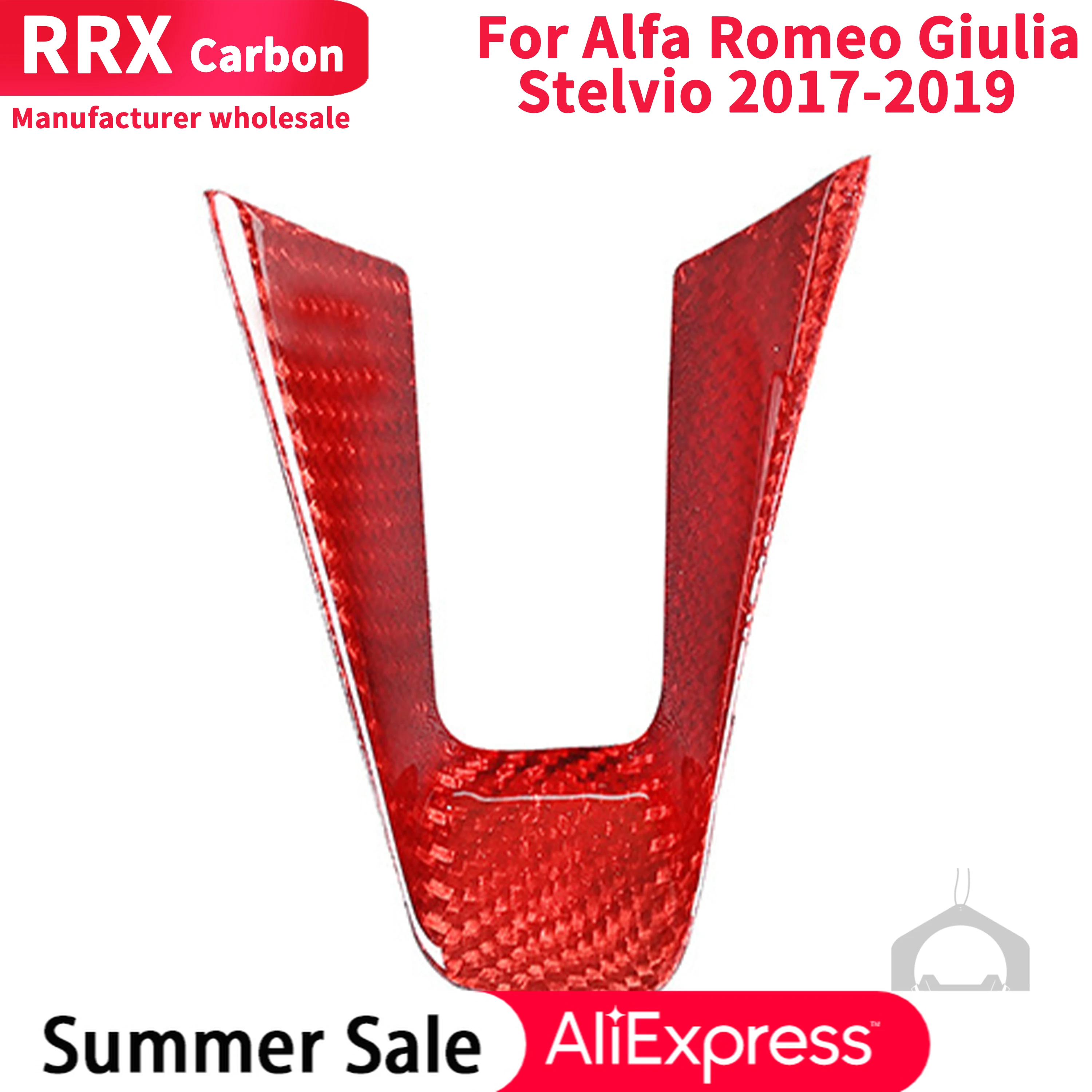 For Alfa Romeo Giulia Stelvio 2017-2019 Steering Wheel U-Shaped Frame 1 Piece Cover Trim Sticker Real Carbon Fiber Decoration
For Alfa Romeo Giulia Stelvio 2017-2019 Steering Wheel U-Shaped Frame 1 Piece Cover Trim Sticker Real Carbon Fiber Decoration