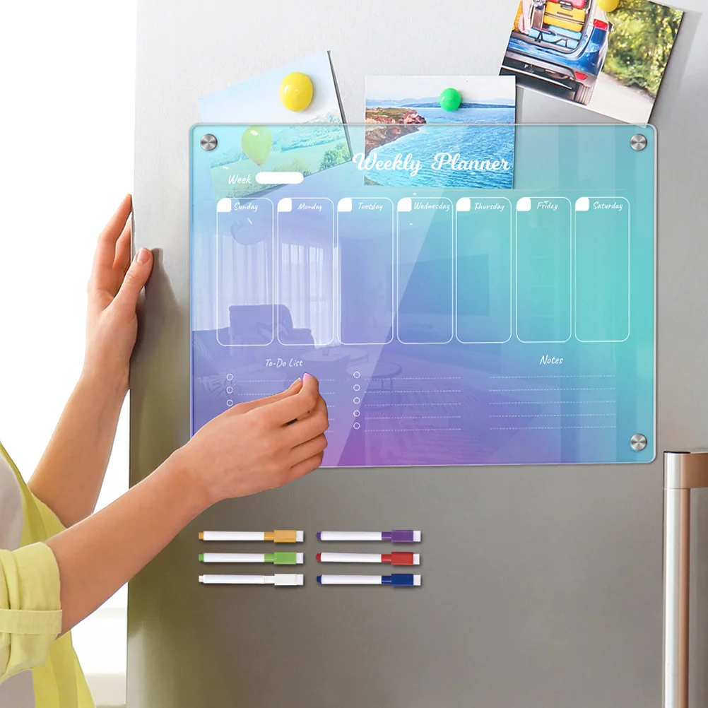 Planning Message Board Fridge Handwriting Pens Magnetic Schedule Dry Erase Wall Combination Clear Weekly Planner
Planning Message Board Fridge Handwriting Pens Magnetic Schedule Dry Erase Wall Combination Clear Weekly Planner