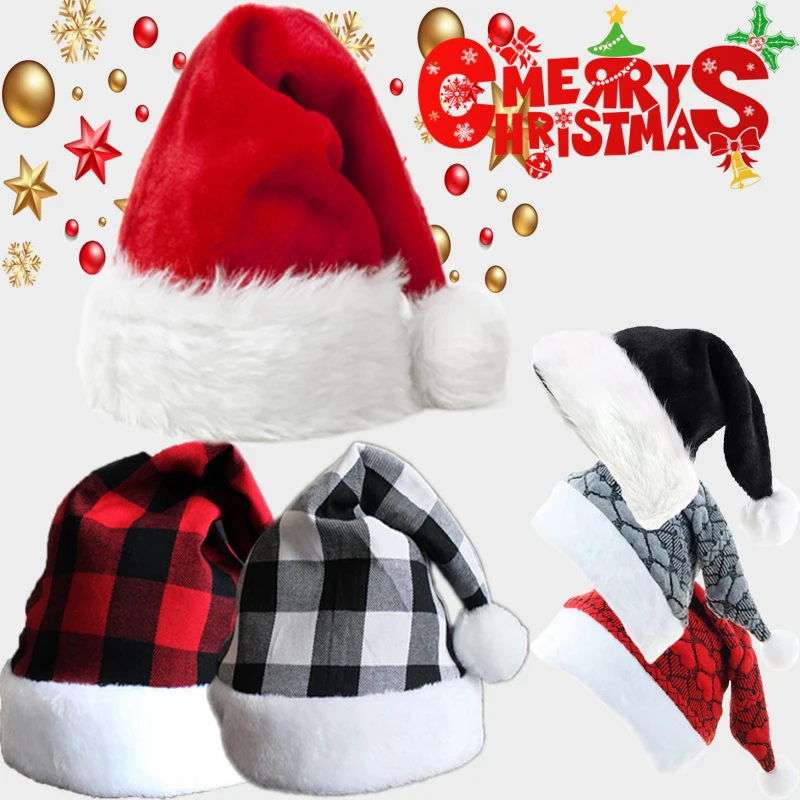 Christmas Hat for Adult Kids Plush Santa Claus Xmas Hat Thick Plush Home Adults Kids Warm Winter Caps Merry Decoration Gifts
Christmas Hat for Adult Kids Plush Santa Claus Xmas Hat Thick Plush Home Adults Kids Warm Winter Caps Merry Decoration Gifts