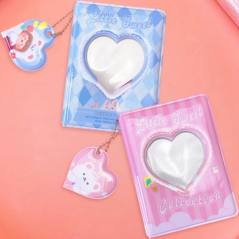 Kawaii 3 Inch Photocard Holder Mini Instax Photo Album 40 Pockets Kpop Idol Card Holder Polaroid Album with Heart Bear Pendant
Kawaii 3 Inch Photocard Holder Mini Instax Photo Album 40 Pockets Kpop Idol Card Holder Polaroid Album with Heart Bear Pendant