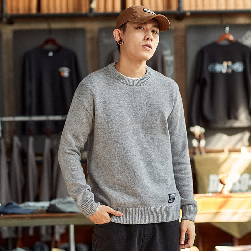 Autumn and Winter New Sweater Men's round Neck Pullover Trendy Cotton Knitwear Black Sweater Boys Base Sweater
Autumn and Winter New Sweater Men's round Neck Pullover Trendy Cotton Knitwear Black Sweater Boys Base Sweater