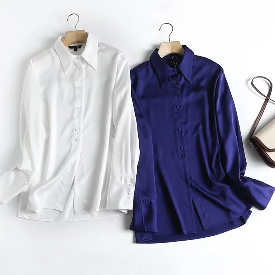 Jenny&Dave 2023 Spring New Fashion Satin Casual Shirt Long Sleeve Blouse Women Tops
Jenny&Dave 2023 Spring New Fashion Satin Casual Shirt Long Sleeve Blouse Women Tops