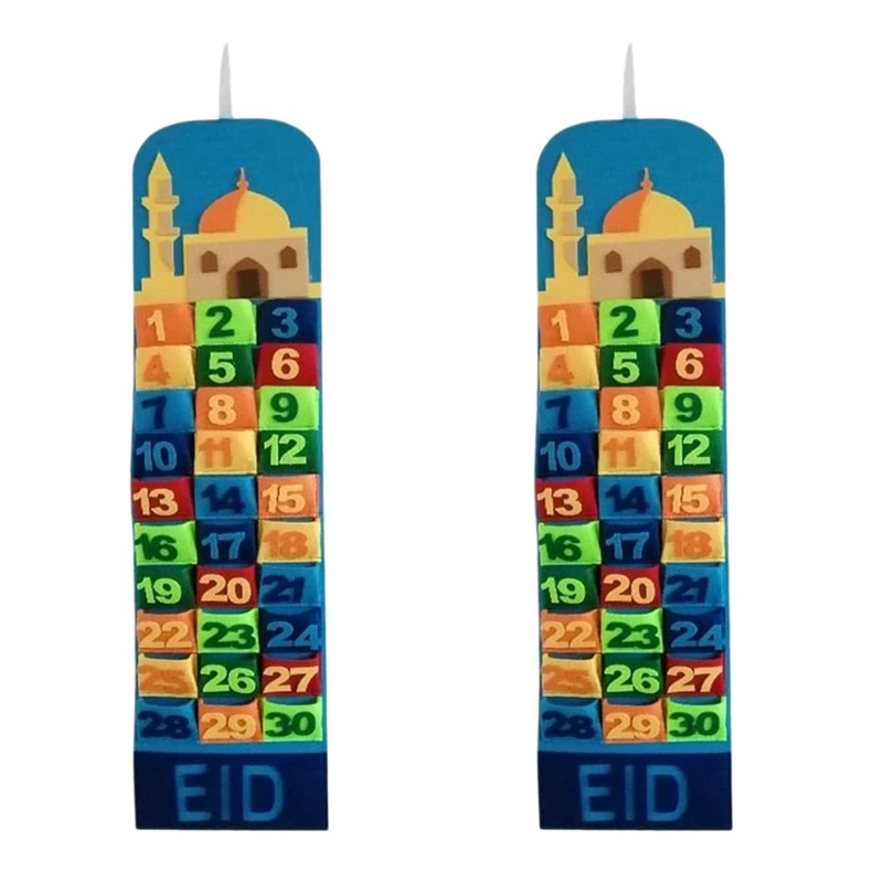 2X Ramadan Mubarak Countdown Calendar Eid Mubarak Wall 30Days Calendar With Pockets For Festival Party Decoration
2X Ramadan Mubarak Countdown Calendar Eid Mubarak Wall 30Days Calendar With Pockets For Festival Party Decoration