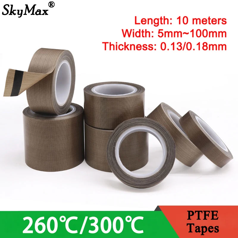 1Pcs PTFE Tape Adhesive Cloth Insulated Vacuum High Temperature Resistant Sealing PTFE Tape Width 5~50mm Thickness 0.13mm 0.18mm
1Pcs PTFE Tape Adhesive Cloth Insulated Vacuum High Temperature Resistant Sealing PTFE Tape Width 5~50mm Thickness 0.13mm 0.18mm