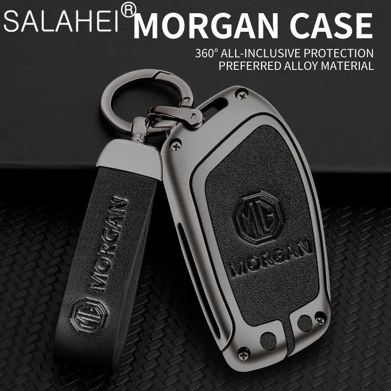 

Metal Car Key Case Keyring Leather Keychain For MG ZS EV MG6 EZS HS EHS 2019 2020 For Roewe RX5 i6 RX8 Auto Styling Accessories