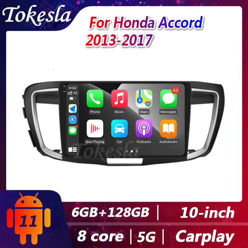 Tokesla Car Radio For Honda Accord 2013 17 Android Auto Stereo Receiver Touch Screen Automotivo Central Multimedia Video Players
Tokesla Car Radio For Honda Accord 2013 17 Android Auto Stereo Receiver Touch Screen Automotivo Central Multimedia Video Players