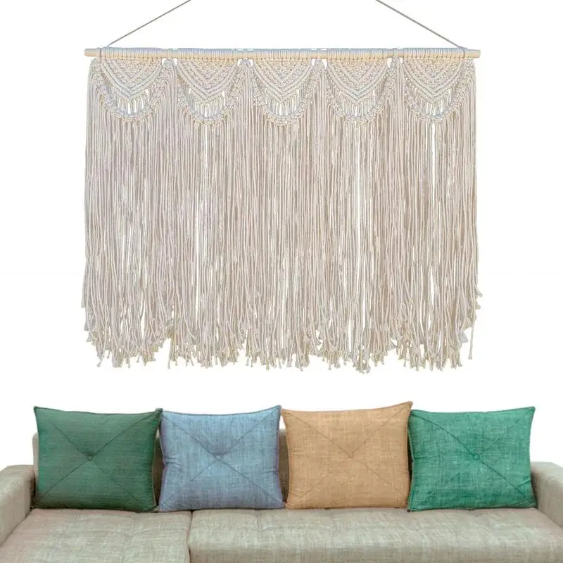 Large Macrame Wall Decor Bohemian Woven Wall Decor Portable Boho Wall Decoration Bohemian Woven Tapestry For Living Room Porch
Large Macrame Wall Decor Bohemian Woven Wall Decor Portable Boho Wall Decoration Bohemian Woven Tapestry For Living Room Porch