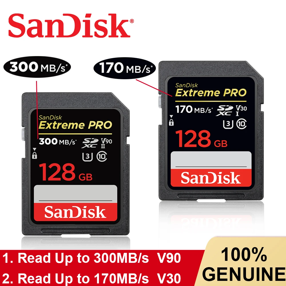 Карта памяти SanDisk Extreme PRO, SD, SDH, SDXC, стандартная флэш-карта C10, U3, V30, 4K, V90, 8K, Full HD, видеокарта 256G, качество видео
Карта памяти SanDisk Extreme PRO, SD, SDH, SDXC, стандартная флэш-карта C10, U3, V30, 4K, V90, 8K, Full HD, видеокарта 256G, качество видео