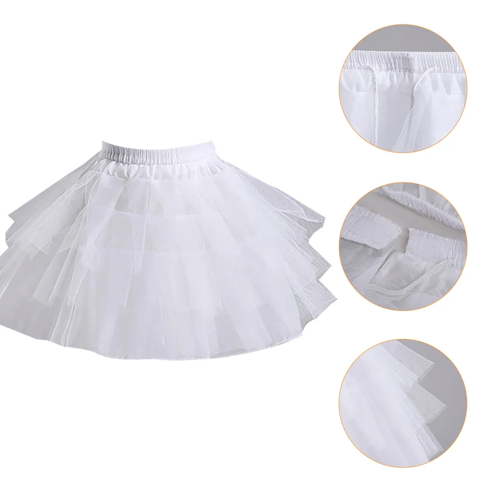 

Petticoat Underskirt Skirt Tutu Girls Dress Crinoline Puffy Ruffled Gauze Waist Wedding Cloth Party Supplies Elastic Gown Bridal