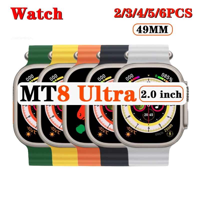 MT8 Ultra Smart Watch 2/3/4/5/6PCS 49MM Series 8 NFC Body Temperature Monitor Siri Ai Voice Assistant Wholesale iwo Smart watch
MT8 Ultra Smart Watch 2/3/4/5/6PCS 49MM Series 8 NFC Body Temperature Monitor Siri Ai Voice Assistant Wholesale iwo Smart watch